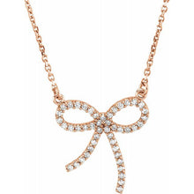 Load image into Gallery viewer, Diamond Bow Necklace
