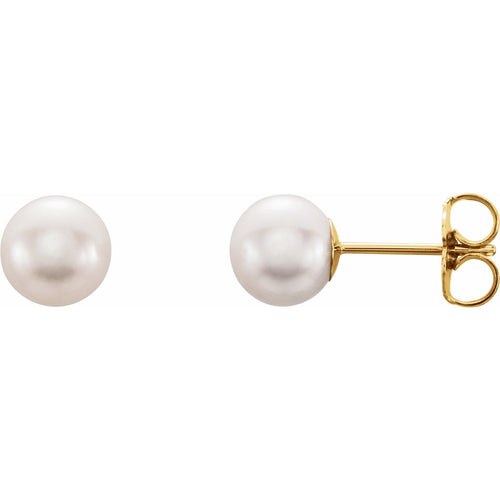 Cultured White Freshwater Pearl Earrings