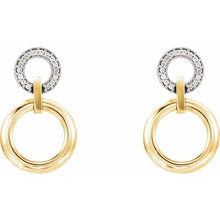 Load image into Gallery viewer, Two-Tone Diamond Earrings
