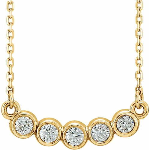 Diamond Bezel-Set Necklace