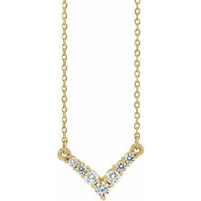 Load image into Gallery viewer, Diamond V Necklace
