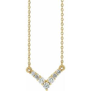 Diamond V Necklace