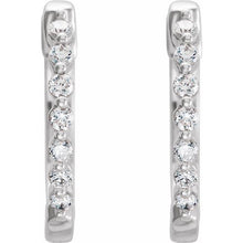 Load image into Gallery viewer, 14K White 1/5 CTW Natural Diamond Hoop Earrings
