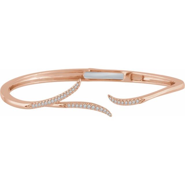 Diamond Claw Hinged Bracelet