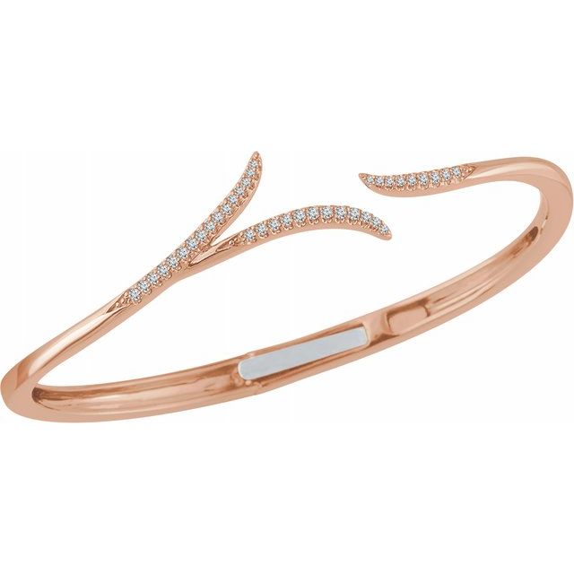 Diamond Claw Hinged Bracelet