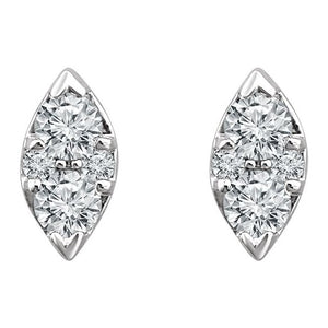 Marquise Diamond Cluster Earrings