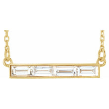 Load image into Gallery viewer, Baguette Bar Necklace
