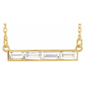 Baguette Bar Necklace