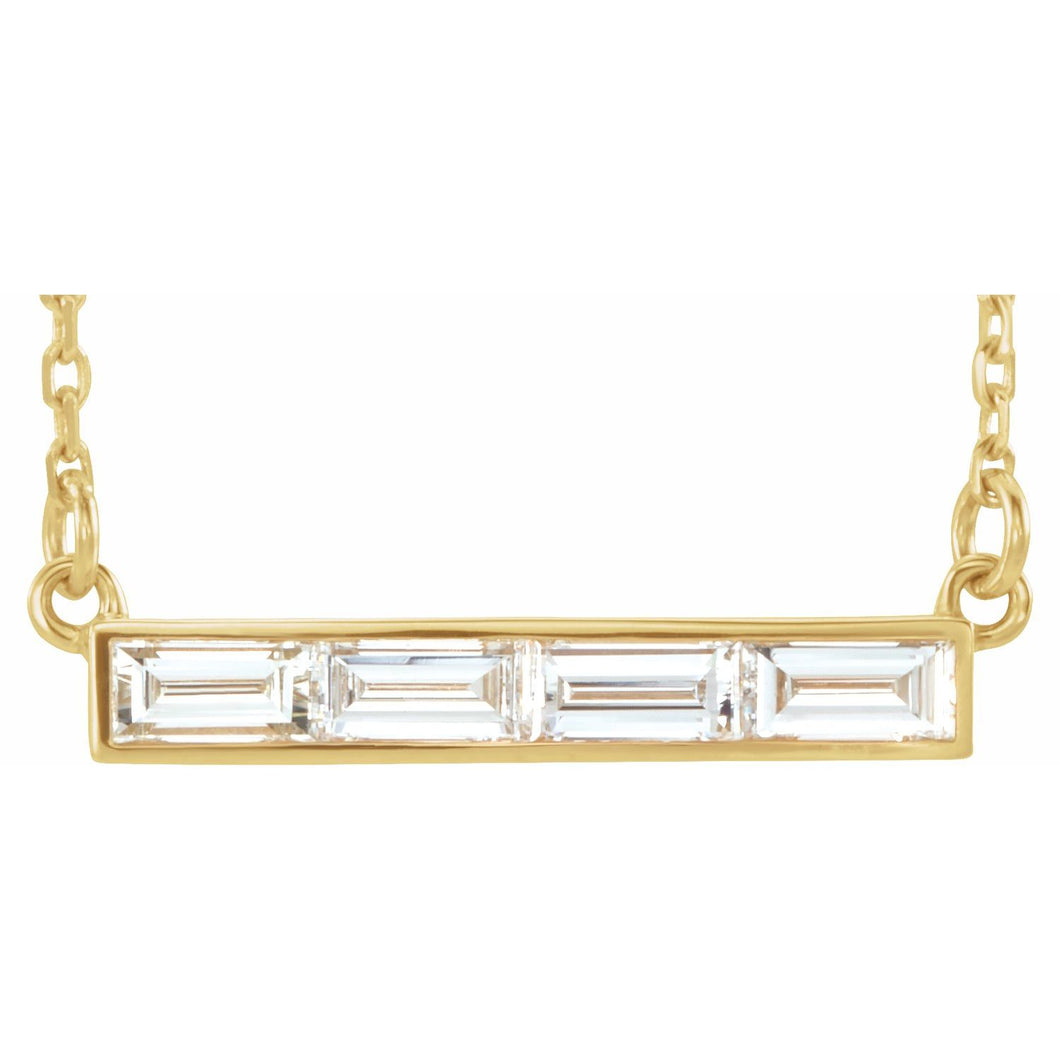 Baguette Bar Necklace