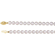 Load image into Gallery viewer, 14K Yellow 6-6.5 mm Akoya Cultured Pearl 18&quot; Strand
