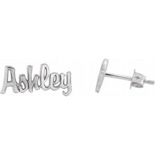 Load image into Gallery viewer, Custom Script Nameplate Earrings
