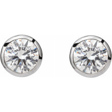 Load image into Gallery viewer, Diamond Tapered Bezel-Set Stud Earrings
