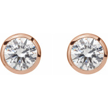 Load image into Gallery viewer, Diamond Tapered Bezel-Set Stud Earrings
