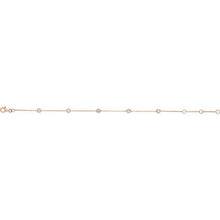 Load image into Gallery viewer, 14K Rose 1/4 CTW Natural Diamond Bezel-Set 5-Station 5 1/2-7&quot; Bracelet
