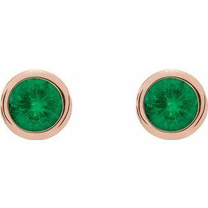 Gemstone Bezel-Set Earrings