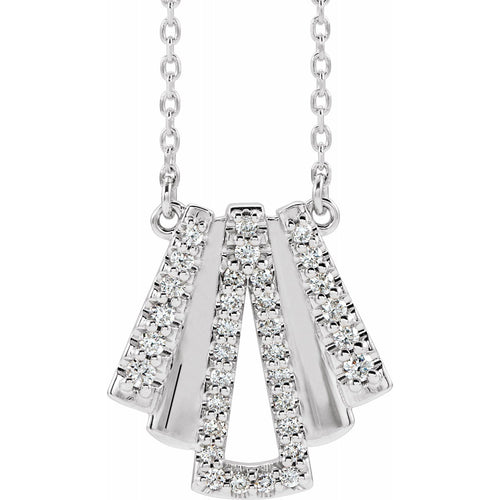 Diamond Art Deco Inspired Necklace