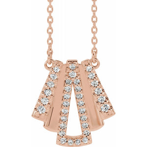 Diamond Art Deco Inspired Necklace