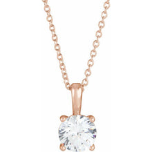 Load image into Gallery viewer, 14K Rose 1/4 CT Natural Diamond 16-18&quot; Necklace
