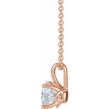 Load image into Gallery viewer, 14K Rose 1/4 CT Natural Diamond 16-18&quot; Necklace
