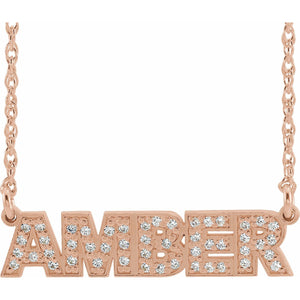 Custom Diamond Nameplate