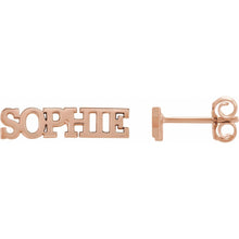 Load image into Gallery viewer, Personalized Block Nameplate Earrings
