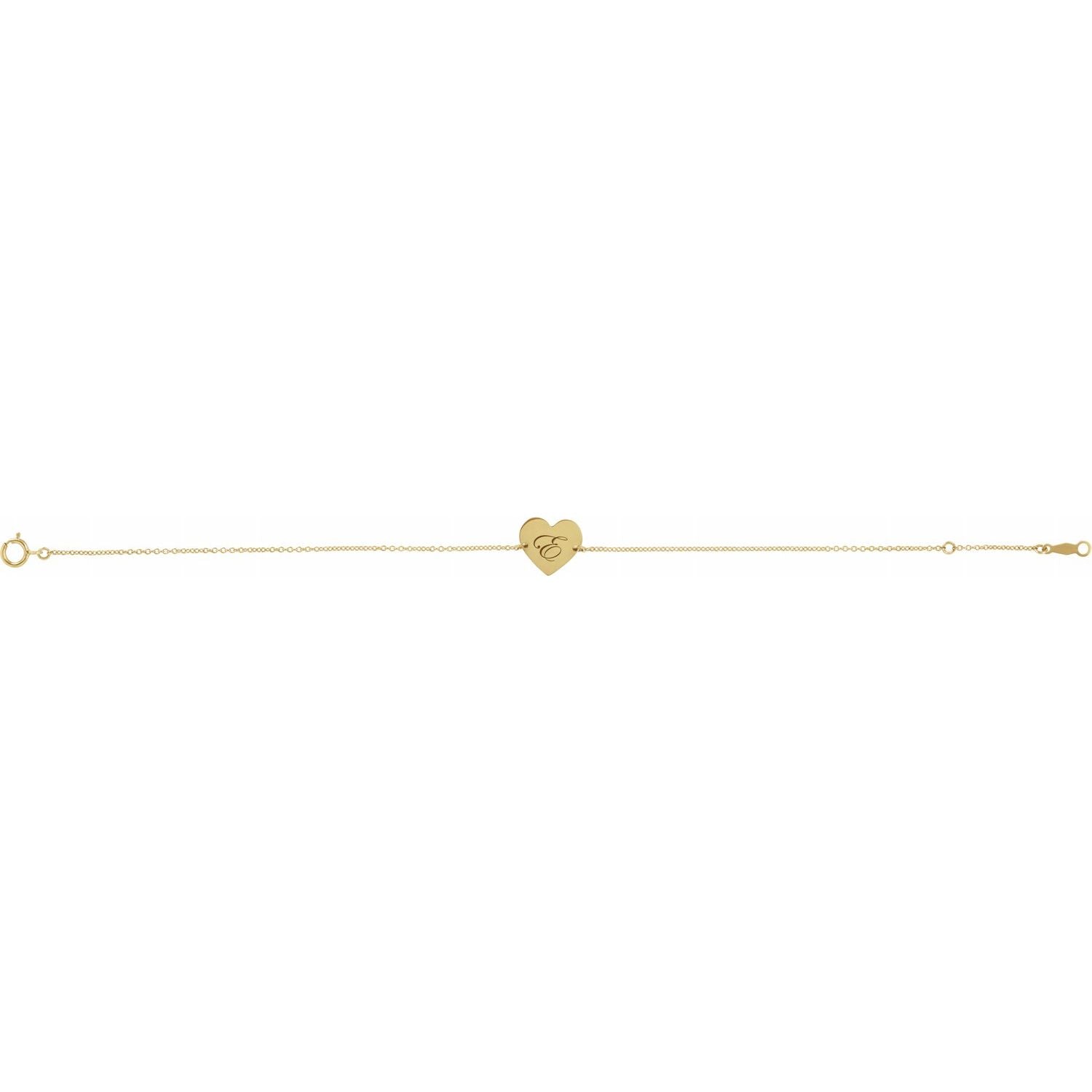 Personalized Heart Bracelet
