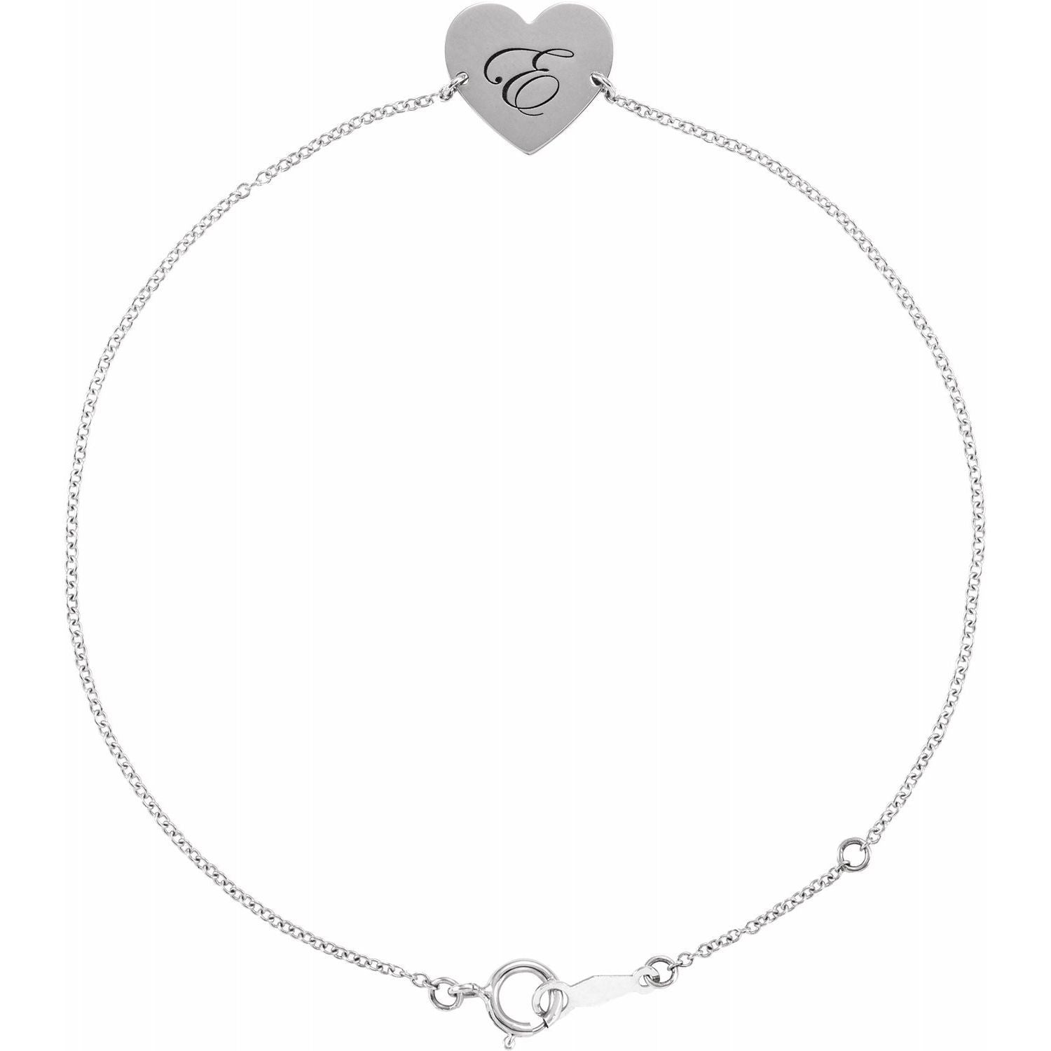 Personalized Heart Bracelet