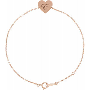 Personalized Heart Bracelet