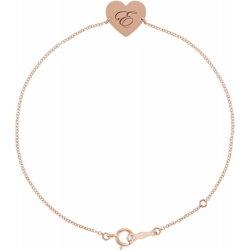 Personalized Heart Bracelet