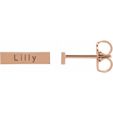 Load image into Gallery viewer, Personalized Bar Earrings
