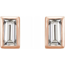 Load image into Gallery viewer, Micro Bezel-Set Baguette Earrings
