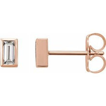 Load image into Gallery viewer, Micro Bezel-Set Baguette Earrings
