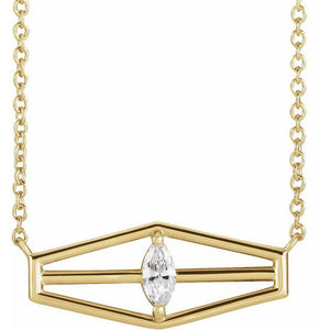 Marquise Geometric Necklace