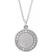 Load image into Gallery viewer, Engravable Diamond Disc Necklace
