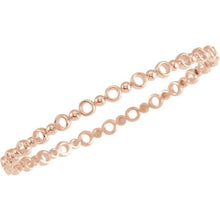 Load image into Gallery viewer, 14K Rose 4.4 mm Geometric Bangle 7&quot; Bracelet
