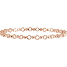 Load image into Gallery viewer, 14K Rose 4.4 mm Geometric Bangle 7&quot; Bracelet
