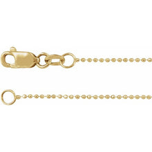 Load image into Gallery viewer, 14K Yellow 1 mm Diamond-Cut Bead 18&quot; Chain

