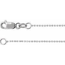 Load image into Gallery viewer, 14K White 1 mm Diamond-Cut Bead 18&quot; Chain
