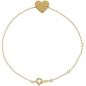Personalized Heart Bracelet