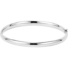 Load image into Gallery viewer, 14K White 4.75 mm Hinged Bangle Bracelet
