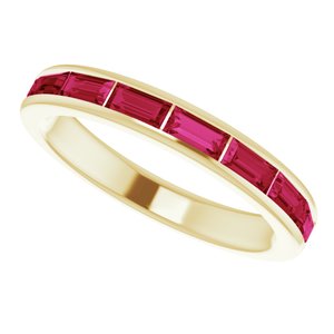 Gemstone Baguette Anniversary Ring