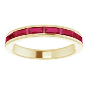 Ruby Baguette Anniversary Ring