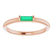 Load image into Gallery viewer, Gemstone Baguette Stackable Ring
