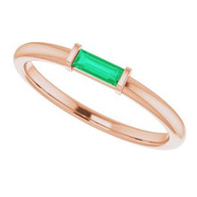 Load image into Gallery viewer, Gemstone Baguette Stackable Ring
