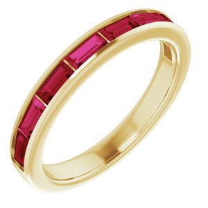 Ruby Baguette Anniversary Ring