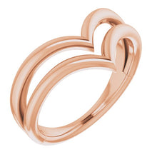 Load image into Gallery viewer, 14K Rose Double V Ring
