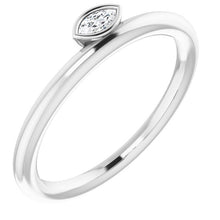 Load image into Gallery viewer, Pear Diamond Asymmetrical Stackable Ring
