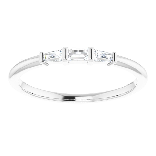Diamond Three-Stone Stackable Ring
