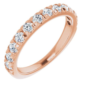 French Set Diamond Anniversary Ring