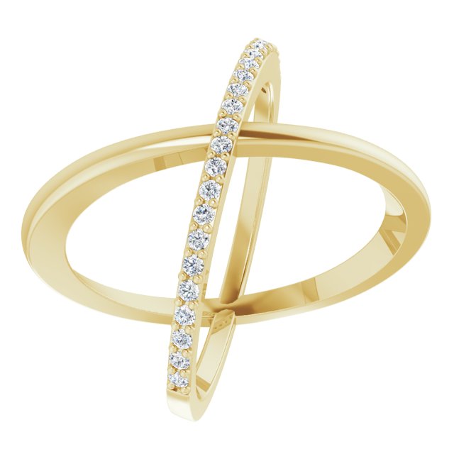 Accented Criss-Cross Ring